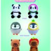 Fluffy Animals 25cm Plush - with Hats